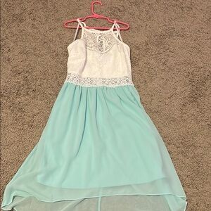 by & by White and Blue Sleeveless Sundress